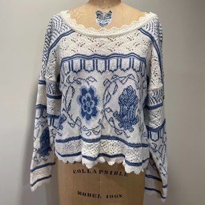 80s Oversized Drop-Shoulder Sweater